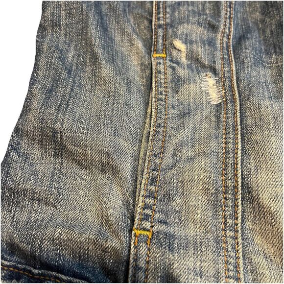 Vintage 90s Lucky Legend Denim Jacket Embroidered Hippie Patches Made In USA S - Picture 7 of 16